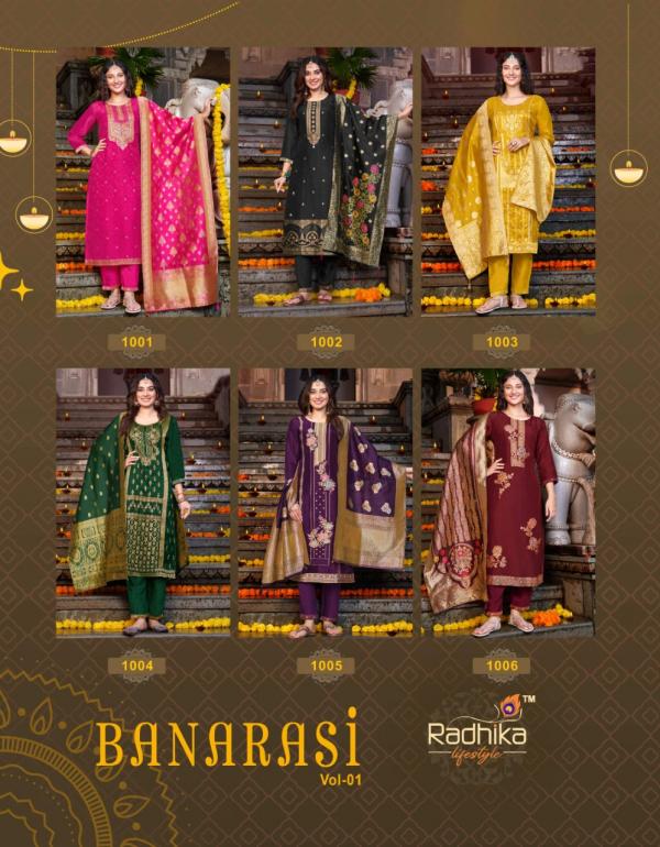 Radhika Banarasi 1 Festive Wear Silk Designer Readymade Collection